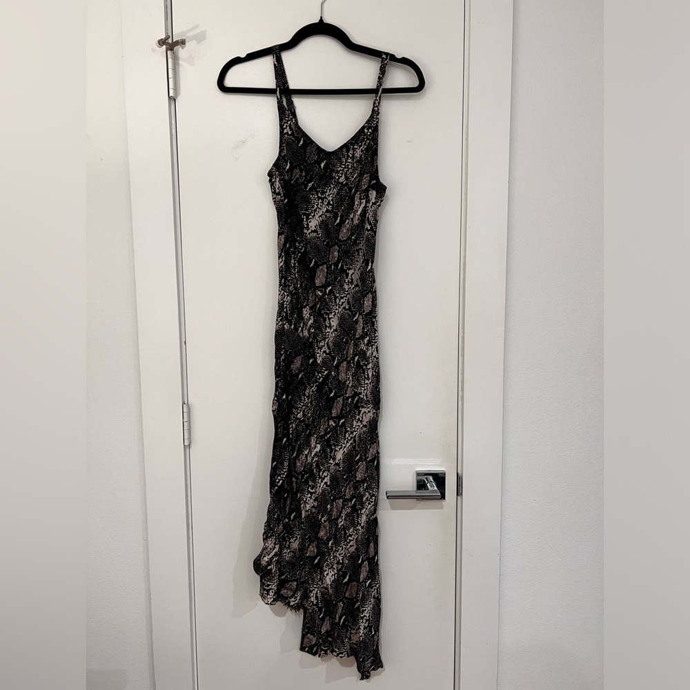 Nation LTD Sofia Slip Dress Snake Safari Small